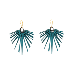 Teal kite earrings by Alexandra Tsoukala